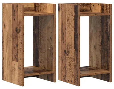 Immagine prodotto di vidaXL Porta piante, 2 pezzi, legno di recupero, 30 x 30 x 60 cm, materiale in legno