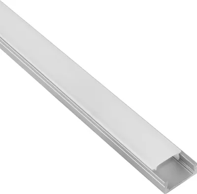 Produktbild von A15 LED Profil Silber 2m Abdeckung milky