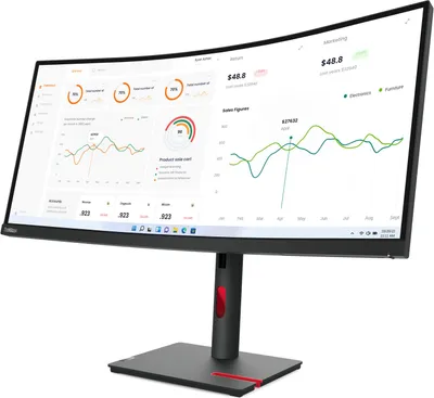 Obrázok produktu pre Lenovo ThinkVision T34w-30  (34")   WQHD HDMI/DP/USB-C/DOC