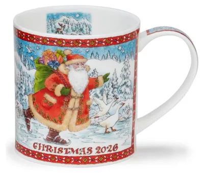 Weihnachtsbecher 2026, Weihnachtsmann, Fine Bone China, 0,35 L