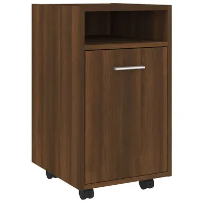 Image de Armoire appoint à roues Chêne marron 33x38x60 cm