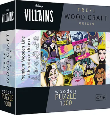 Immagine prodotto di TREFL Wood Craft Origin Puzzle Disney: Meet the Bad Guys 1000 pezzi