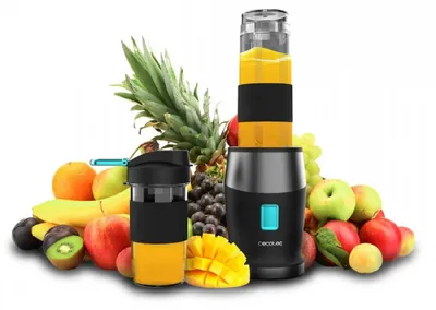 Image de Cecotec Blender Portable Individuel Smoothies Power Titanium 900 ProGo, Puissance Max de 900W, Comprend 2 Tasses Portables de