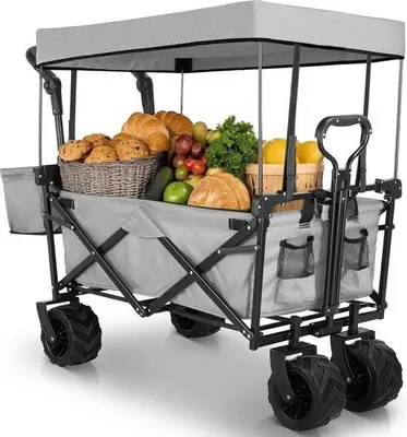 Image de Chariot de jardin pliable, capacité de 115 kg, tout-terrain