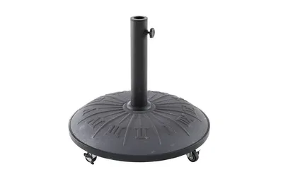 Produktbild von Runder Sonnenschirmständer mit Rädern Grau - 25 kg - Hespéride