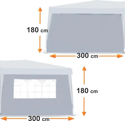 Produktbild von Pavillonseitenteil 2X Seitenteile für 2x2 m mit Seitenwand oder 300x180cm für 3x3 m