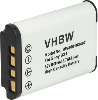 Produktbild von vhbw Akku kompatibel mit Sony Cybershot DSC-RX100mIII, DSC-RX100 VI, DSC-RX100mII, DSC-RX100 VII, DSC-RX100 V Kamera (1000 mAh, 3,6 V, Li-Ion)