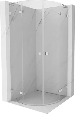 Obrázok produktu pre Mexen Lunar L štvorhranný sprchový kút otočný 90 x 90 cm, priehľadný, chróm - 833L-090L-090P-01-00