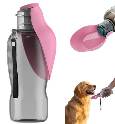 Hundetrinkflasche 800 ml BPA-frei mit klappbarem Napf 2-in-1