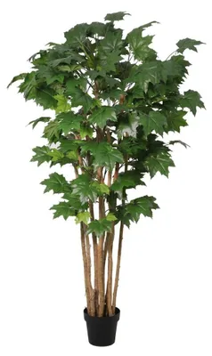 Image de Érable artificiel de 180cm en pot, plante artificielle réaliste, pot en
