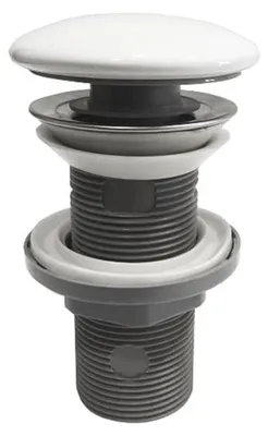 Produktbild von Isvea Waschbecken-Ablauf 5/4", klick-klack, Keramikstopfen, 20-70mm, Weiß