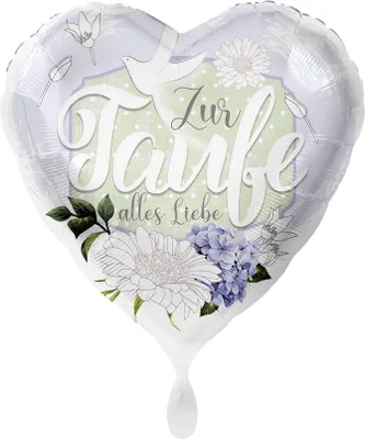 Produktbild von Folienballon - Zur Taufe alles Liebe - Herzballon