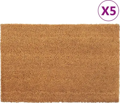 Produktbild von Möbel Fußmatten 5 Stk. Natur 40x60 cm Kokosfaser Getuftet - Autofußmatten 155559
