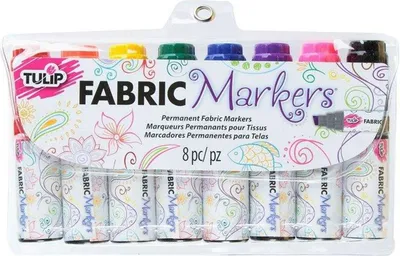Zdjęcie produktu dla Tulip | Trwałe markery do tkanin, zestaw 8 sztuk