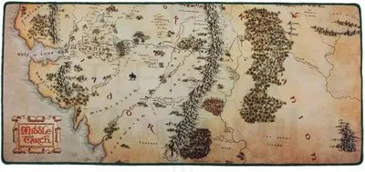 Image de Sous-main XL - Le Seigneur des Anneaux - Middle Earth Map