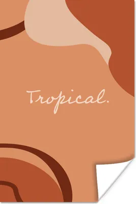 Produktbild von MuchoWow® Poster Sommer - Zitat - Tropisch 60x90 cm - Wanddekoration