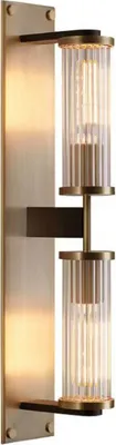 Zdjęcie produktu dla Girona - duży kinkiet ścienny 70 cm metal & kryształ