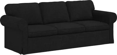 Zdjęcie produktu dla vidaXL Sofa czarna 215 x 82 x 80 cm Tkanina