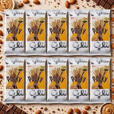 Immagine prodotto di Pocky al gusto di mandorla, confezione morbida da 10 x 43 g, confezione risparmio