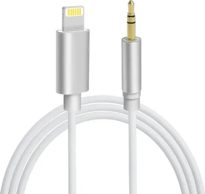 Produktbild von MMOBIEL 3,5 mm Aux Stereo Audio Kabel Jack Kabel zu 8 Pins Kabel für iPhone (1 Meter)