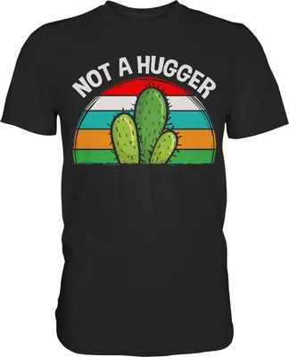 Produktbild von Keine Umarmung Lustiges Kaktus T-Shirt – Black / S
