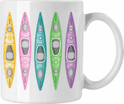 Produktbild von Trendation - Kajak Geschenk Tasse Mit Spruch Kajakfahrer Geschenkidee Kaffeetasse Kanu Padelboot Geschenke Kajakfahrer (Weiß)