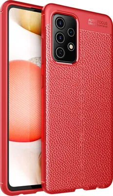 Produktbild von Mobigear Luxury  Samsung Galaxy A72 Hülle Flexibles TPU Backcover - Rot