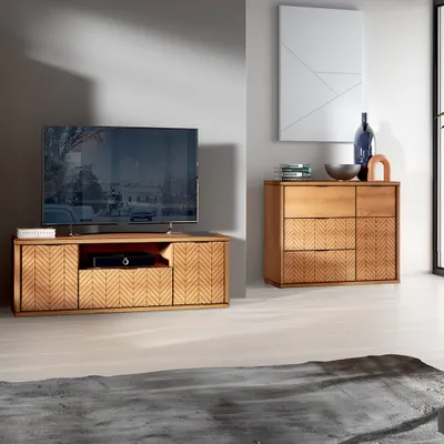 Produktbild von Wohnzimmermöbel Set 2-teilig modern in Eiche FABRIANO-161