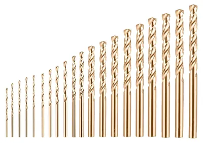 Produktbild von Spiralbohrer Set 20 Stücke, 0,6 mm - 2,5 mm, M35 HSS Kobalt, für Metall