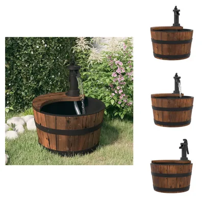 Image de vidaXL Fontaine de jardin avec pompe 28x28x34,5 cm Sapin massif - Fontaines & cascades