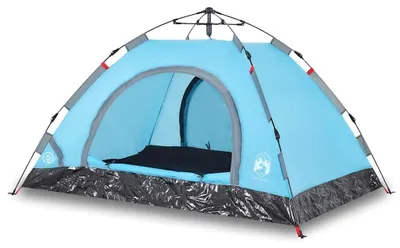 Produktbild von vidaXL Campingzelt 3 Personen Blau Quick Release