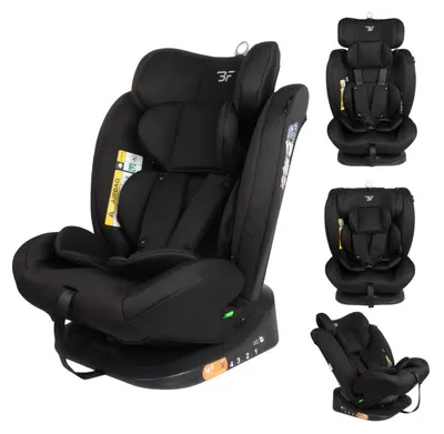 Image de Siège auto évolutif Bebies First Entour, norme i-Size, groupe 0/1/2/3, couleur noire – Adapté aux enfants de 40 à 150 cm (0 à 36 kg), de la naissance jusqu'à environ 12 ans