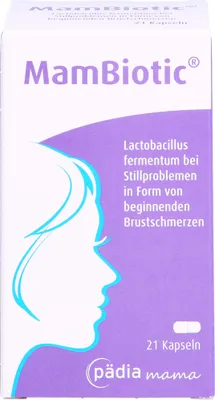 Produktbild von MamBiotic pro kojící matky s bolestí prsu, 21 kapslí