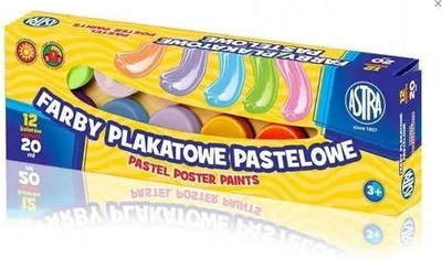 Produktbild von Farby plakatowe pastelowe 12 kolorów