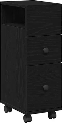 Produktbild von vidaXL Badezimmermöbel-Set Schwarz Eichen-Optik 33 x 23 x 65 cm