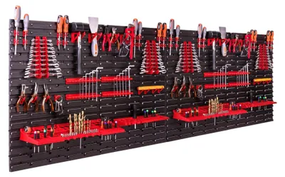 Productafbeelding van Opbergsysteem wandrek, 230 x 78 cm, stapelbakkenkast