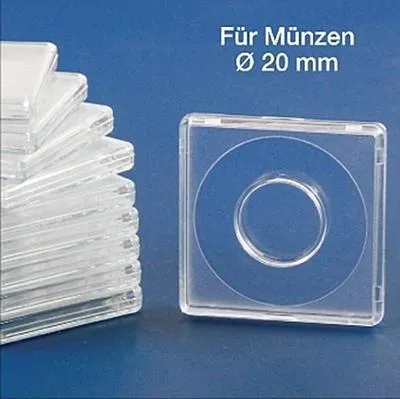Produktbild von SAFE Münzkapsel Square quadratisch für 20 mm Durchmesser, z.B. 10 Cent