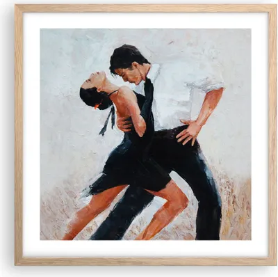 Produktbild von Gerahmtes Poster - Rahmen in heller Eiche - tanzen sie - 50x50 cm - Wand Bild - Wanddeko - Wandbilder - Kunstposter - Wandposter - Bilderrahmen - Bilder - Kunstdruck - Wandbild - P2NAC50x50-3771