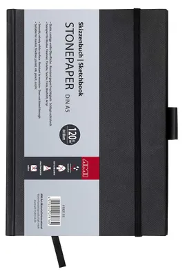 Steinpapierblock A5, 120 g/m², 50 Blatt, Zeichenpapier