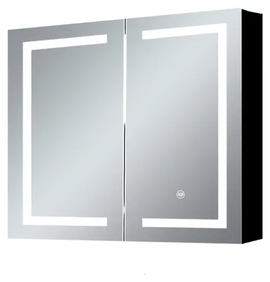 Produktbild von SensaHome Spiegelschrank mit LED-Beleuchtung – Badezimmerschrank – 3 Farben LED – 60 x 65 cm