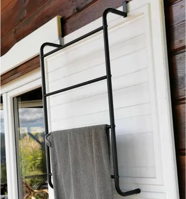 Produktbild von Bathroom Solutions Tür-Handtuchhalter Metall Schwarz