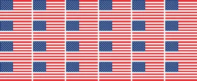 Produktbild von Mini Aufkleber Set - Pack glatt - 33x20mm - selbstklebender Sticker - USA - United States - Flagge / Banner / Standarte fürs Auto, Büro, zu Hause und die Schule - 24 Stück