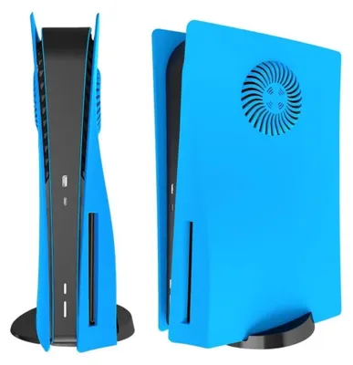 Image de Plaques de protection de haute qualité – Coques de remplacement pour console PS5 (édition disque) – Résistantes aux chocs – Boîtier en ABS – Orifices de ventilation – Installation facile – Boîtier de console