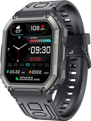 Produktbild von KR06 Smart Watch Outdoor 1.8IPS Herzfrequenzmesser Sport Fitness Smart Armbanduhr, Schwarz