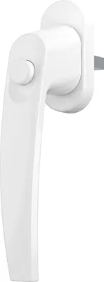 Produktbild von Sicherheits-Fenstergriff Fensterbeschlag mit Druckknopf Kinderschutz Fensterolive Weiß RAL9016