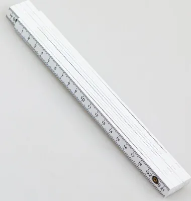 Produktbild von Zollstock 2m PVC weiss Meterstab Gliedermaßstab für Hand- und Heimwerker