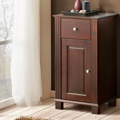 Produktbild von Badmöbel Unterschrank im Landhausstil AVEIRO-56, Pinie Massivholz braun, B/H/T ca. 46/82/35cm