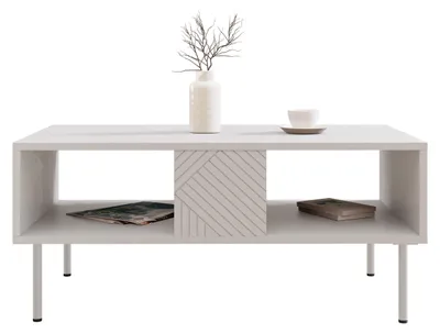 Produktbild von MIRJAN24 Couchtisch Art Deco Cashmere, Kaffeetisch, Metallfüße, 100x55x46 cm (Farbe: Cashmere)