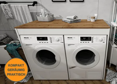 Image de Armoire pour lave-linge RAUMHIRSCH Armoire pour lave-linge et sèche-linge