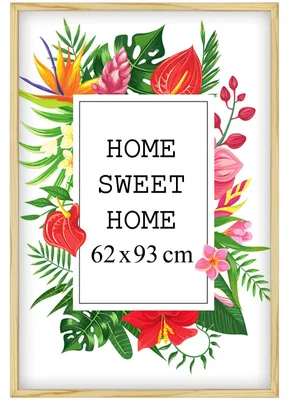 Obrázok produktu pre MG Design, prírodný rám na obrázky, 62 x 93 cm – vyrobený z prírodného dreva s akrylovým sklom, určený na zavesenie aj na postavenie, vhodný na fotografie, plagáty a puzzle